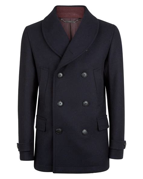 wilson wool pea coat men's.